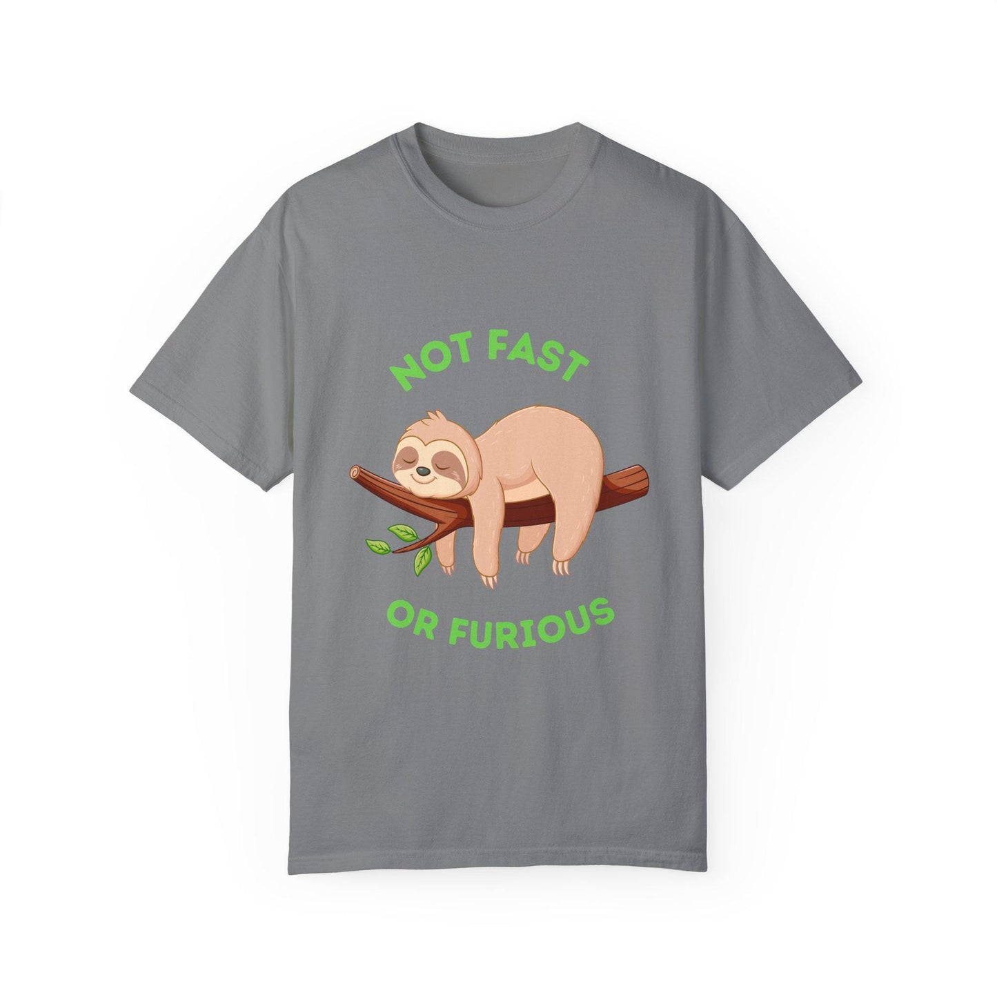 Funny Sloth T-Shirt: Not Fast or Furious, Unisex Tee for Animal Lovers, Cute Gift for Birthdays, Casualwear, Relaxed Vibe