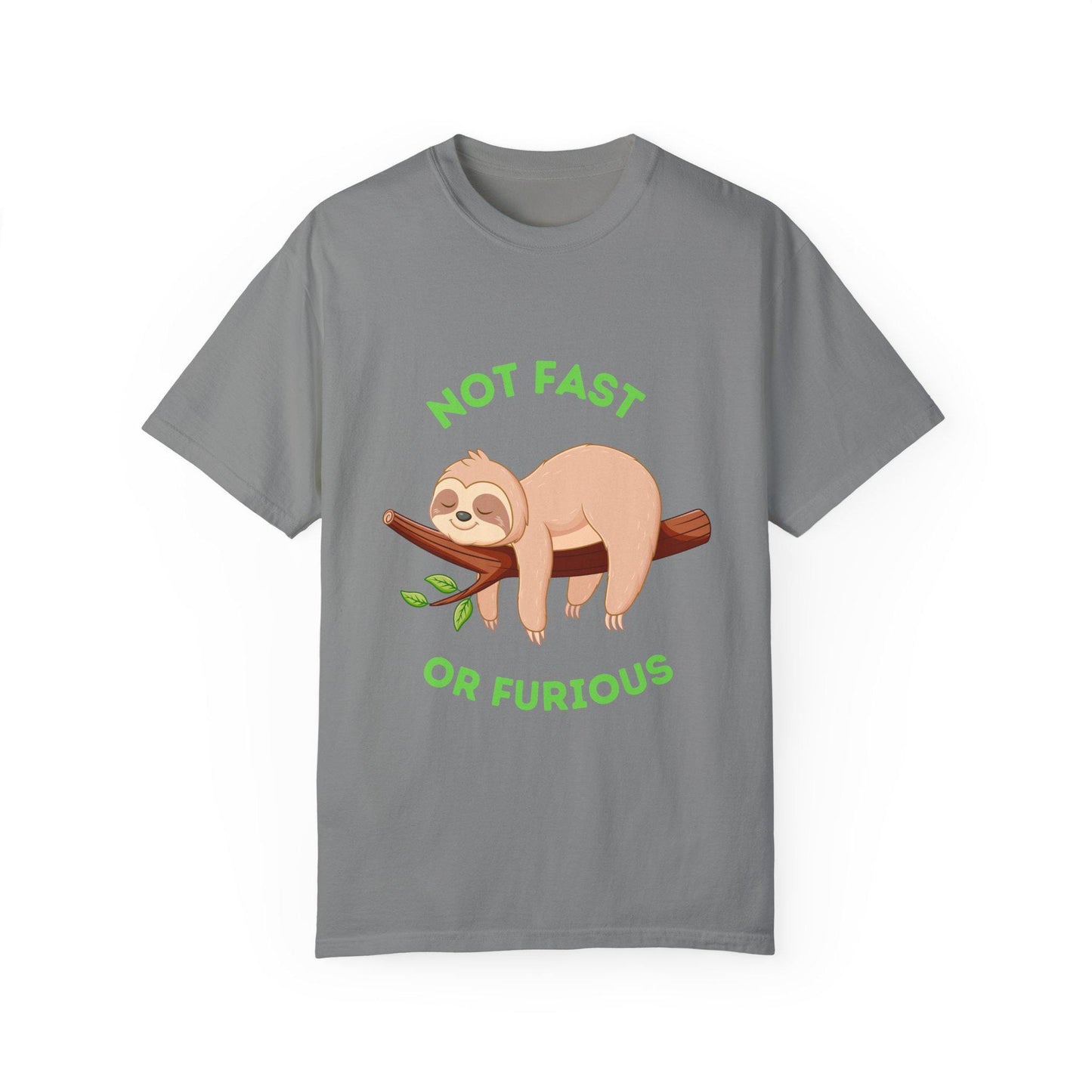 Funny Sloth T-Shirt: Not Fast or Furious, Unisex Tee for Animal Lovers, Cute Gift for Birthdays, Casualwear, Relaxed Vibe
