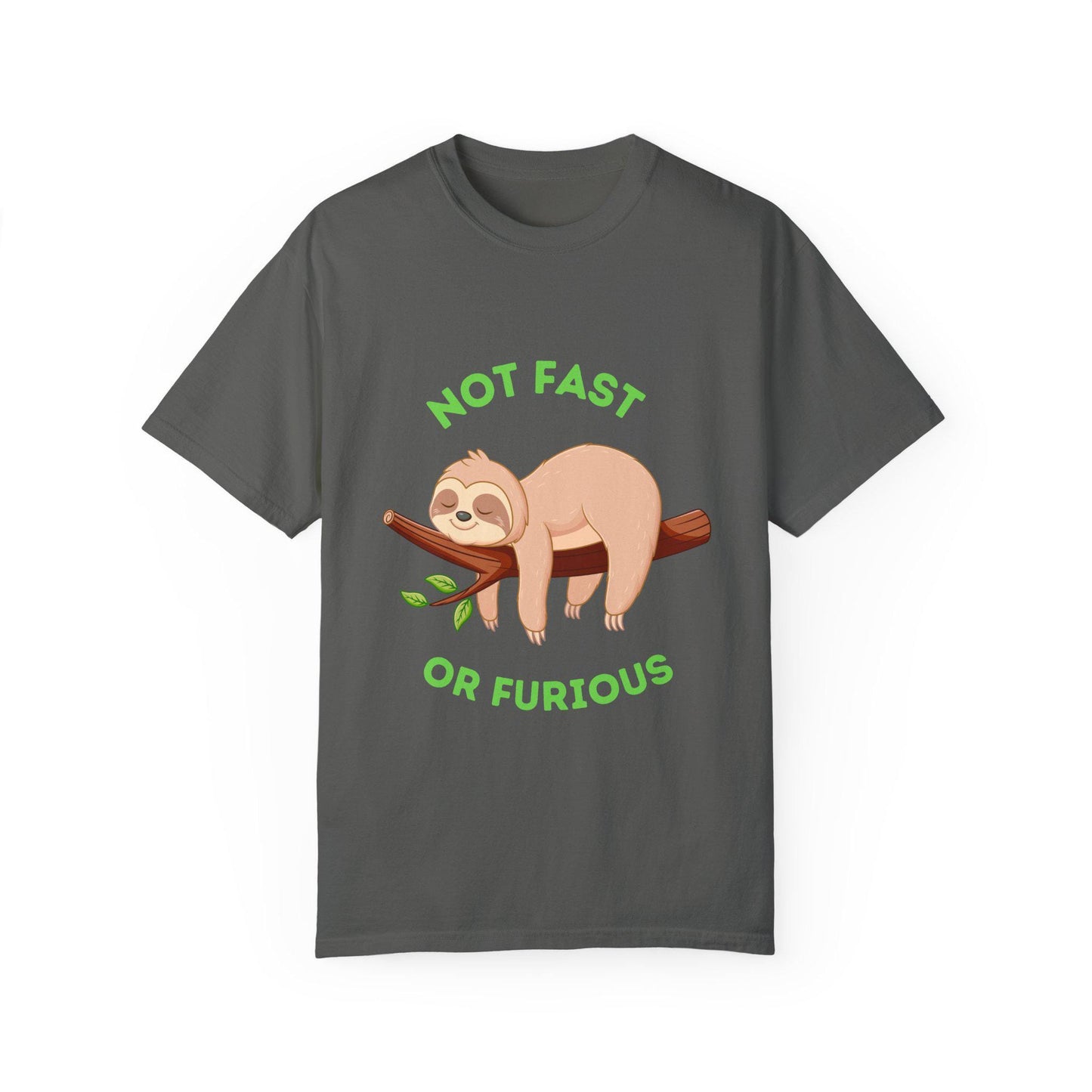 Funny Sloth T-Shirt: Not Fast or Furious, Unisex Tee for Animal Lovers, Cute Gift for Birthdays, Casualwear, Relaxed Vibe